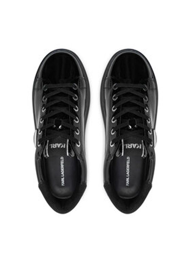 Karl Lagerfeld - KARL LAGERFELD Sneakersy KL62531U Czarny. Kolor: czarny. Materiał: lakier, skóra