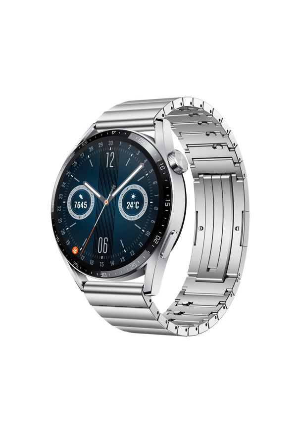 HUAWEI - Smartwatch Huawei Watch GT 3 Elite Srebrny (55026957). Rodzaj zegarka: smartwatch. Kolor: srebrny