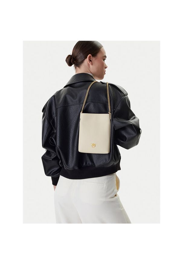 Pinko - Torebka PINKO. Kolor: kremowy