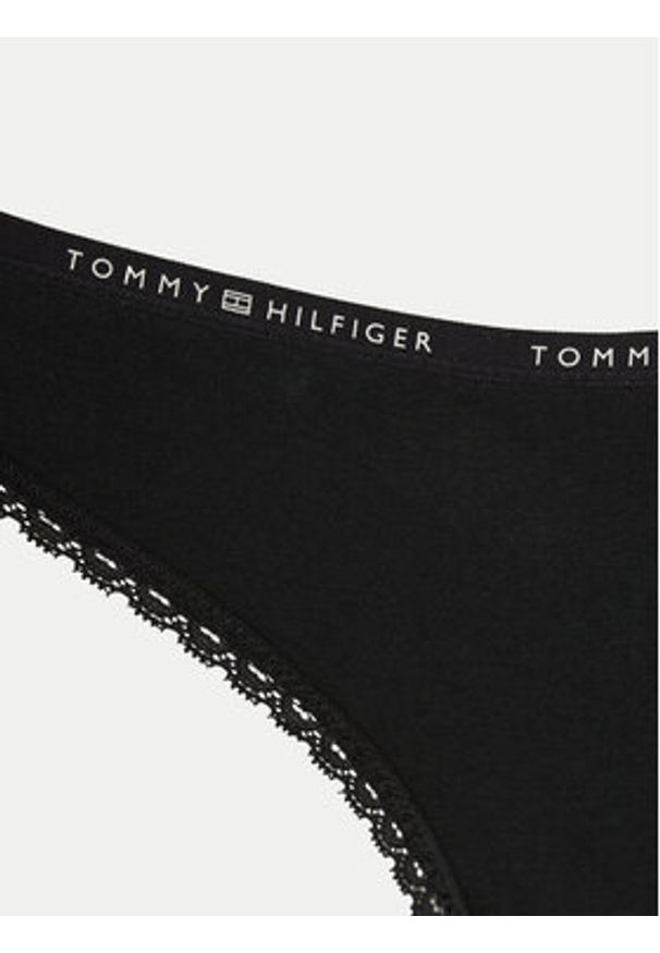 TOMMY HILFIGER - Tommy Hilfiger Komplet 3 par stringów UW0UW05954 Czarny. Kolor: czarny. Materiał: bawełna