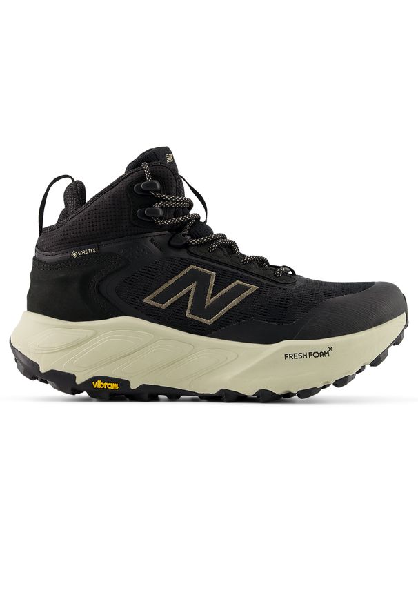 Buty damskie New Balance Fresh Foam X Hierro Hiker Gore-Tex v9 WTHIMCB9 – czarne. Kolor: czarny. Materiał: materiał, syntetyk. Szerokość cholewki: normalna. Technologia: Gore-Tex. Sport: bieganie, fitness
