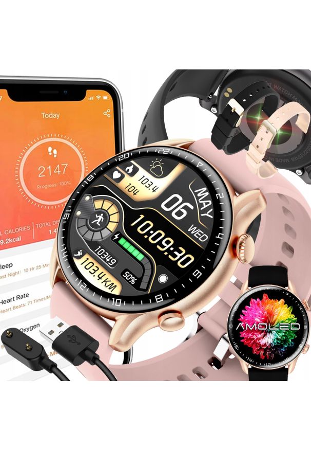 WonderWatch - SMARTWATCH ZEGAREK DAMSKI ROZMOWY CIŚNIENIE AMOLED. Rodzaj zegarka: smartwatch