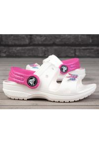 Sandały dziewczęce do chodzenia Crocs CLASSIC EMBELLISHED. Kolor: biały, wielokolorowy, różowy