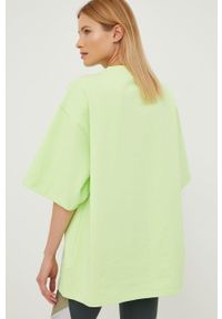 P.E Nation t-shirt damski kolor zielony. Kolor: zielony. Materiał: bawełna. Długość rękawa: krótki rękaw. Długość: krótkie. Wzór: nadruk #3