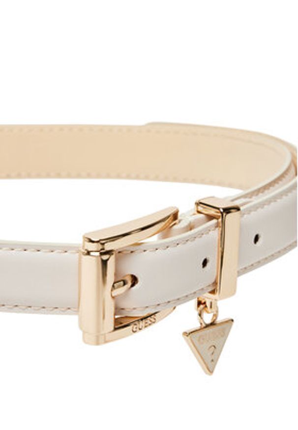 Guess Pasek Damski BW9254 P5325 Biały. Kolor: biały. Materiał: skóra