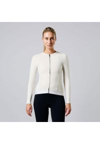 ACELERA - Damska kurtka kolarska Thermo Fleece z długim rękawem. Kolor: biały. Materiał: polar. Długość rękawa: długi rękaw. Długość: długie. Sport: kolarstwo #1