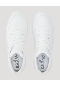Hogan - HOGAN - Białe sneakersy Rebel. Nosek buta: okrągły. Kolor: biały. Materiał: guma. Obcas: na płaskiej podeszwie #2