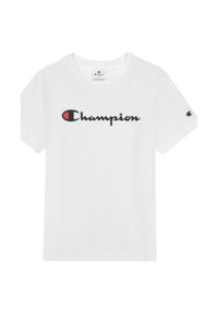 Champion - T-shirt Damski Z Bawełny Z Krótkim Rękawem. Kolor: biały. Materiał: bawełna. Długość rękawa: krótki rękaw. Długość: krótkie