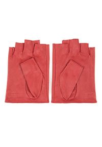 Wittchen - Damskie rękawiczki skórzane bez palców z perforacją. Kolor: czerwony. Materiał: skóra. Styl: elegancki #3