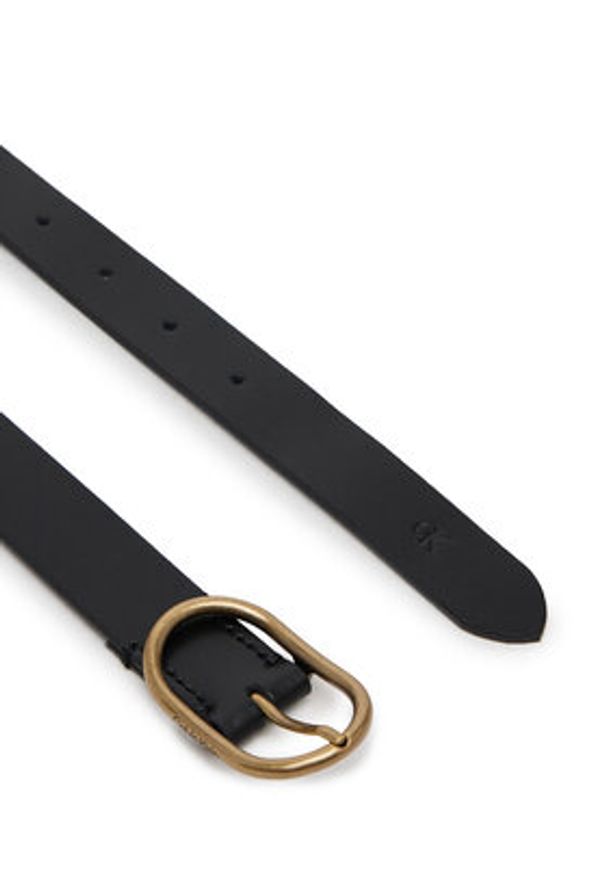 Calvin Klein Jeans Pasek Damski Casual Center Pin Buckle 25Mm LV04K7010G Czarny. Kolor: czarny. Materiał: skóra