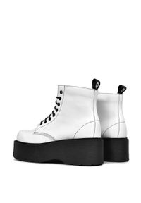 Altercore Botki Adara damskie kolor biały na platformie. Nosek buta: okrągły. Zapięcie: sznurówki. Kolor: biały. Obcas: na platformie #3