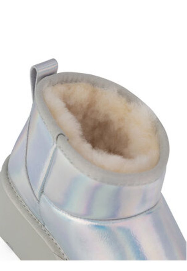 Eva Minge Śniegowce WFA3111-2Z Srebrny. Kolor: srebrny. Materiał: lakier, skóra