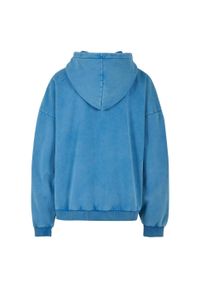 Urban Classics - Bluza Męska 90´s Stone Wash Heavyweight Full Zip Hoodie. Kolor: niebieski