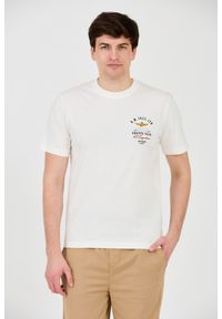 Aeronautica Militare - AERONAUTICA MILITARE Biały bawełniany męski t-shirt Short Sleeve, Rozmiar L. Kolor: biały. Materiał: bawełna