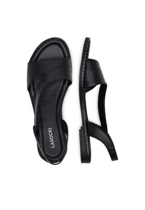 Lasocki Sandały WI23-FOXI-95 Czarny. Kolor: czarny. Materiał: skóra