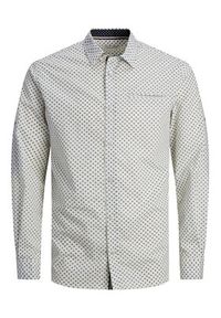 Jack & Jones - Jack&Jones Koszula 12235969 Biały Slim Fit. Kolor: biały. Materiał: bawełna