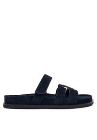 Klapki Tory Burch. Kolor: niebieski. Styl: sportowy