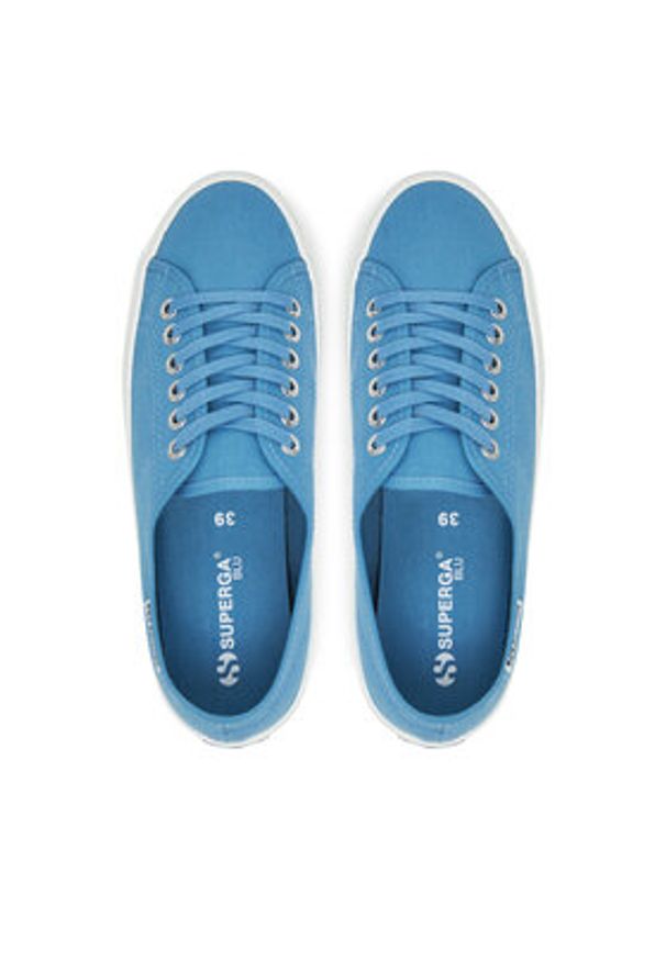 Superga Tenisówki S7151EW Niebieski. Kolor: niebieski. Materiał: materiał