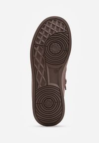 Born2be - Brązowe Sneakersy Casual z Ozdobnymi Przeszyciami i Paskami z Boku Ariesera. Okazja: na co dzień. Zapięcie: pasek. Kolor: brązowy. Materiał: denim, jeans. Wzór: paski #2