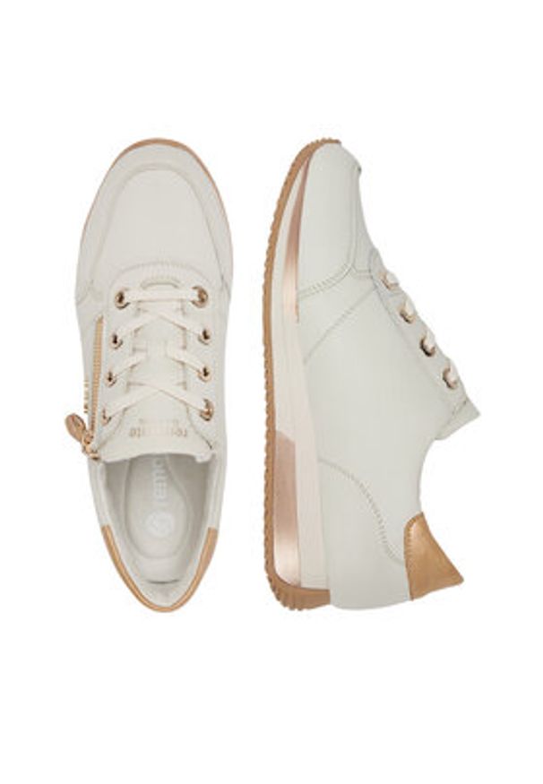 Remonte Sneakersy D0H11-81 Biały. Kolor: biały. Materiał: skóra