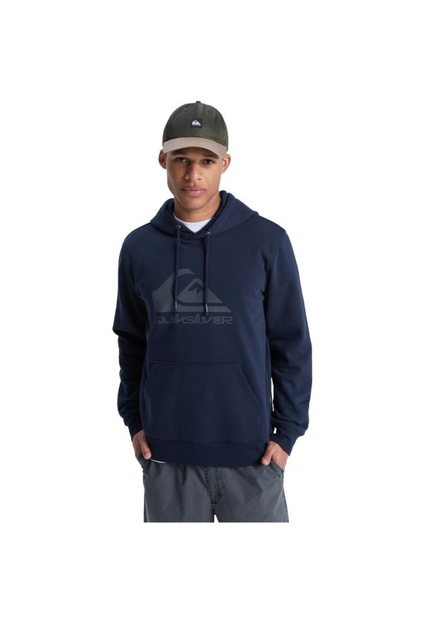 Quiksilver - Bluza z kapturem dla Mężczyzn COMP LOGO Czarny. Typ kołnierza: kaptur. Kolor: niebieski. Materiał: materiał, poliester, bawełna