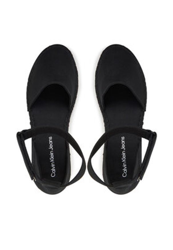 Calvin Klein Jeans Espadryle Flatform Espadrille Sling Mg YW0YW01735 Czarny. Kolor: czarny. Materiał: materiał