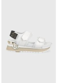 Liu Jo sandały damskie kolor biały na platformie. Kolor: biały. Materiał: guma, materiał. Obcas: na platformie