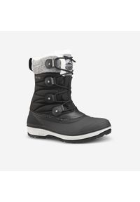 quechua - Buty turystyczne śniegowce damskie Quechua SH500 Warm wodoodporne. Kolor: czarny. Materiał: materiał. Szerokość cholewki: szeroka. Sezon: zima. Styl: sportowy