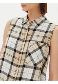 Barbour Koszula LSH1670SN51 Beżowy Regular Fit. Kolor: beżowy. Materiał: syntetyk #5