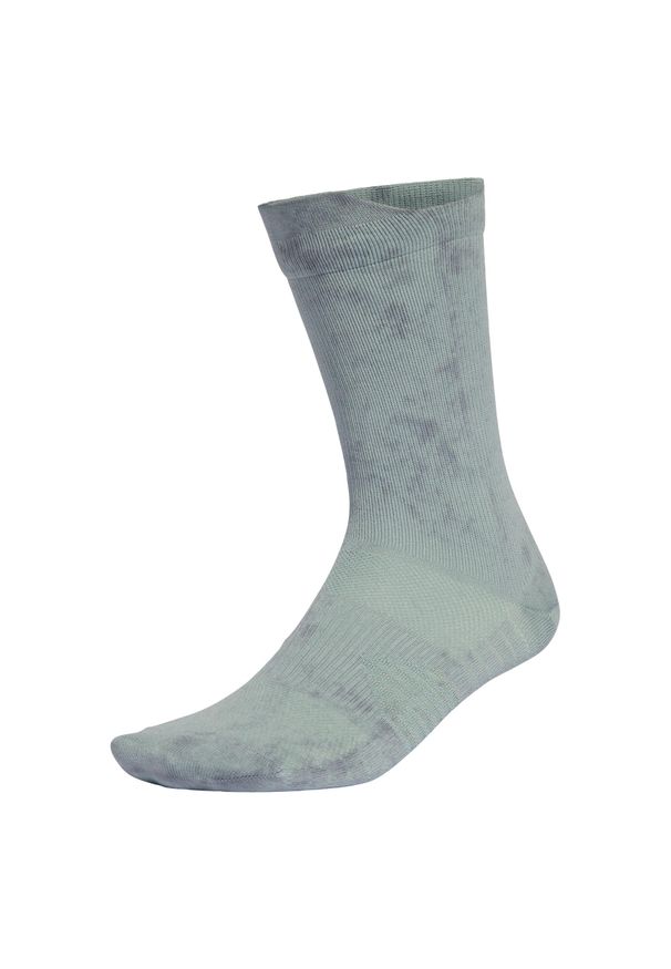 Adidas - Skarpety RunxGraphic Washed. Kolor: zielony. Technologia: ClimaCool (Adidas). Sport: fitness