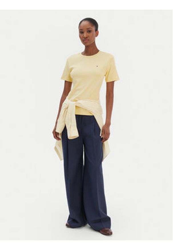 TOMMY HILFIGER - Tommy Hilfiger T-Shirt New Cody WW0WW40587 Żółty Slim Fit. Kolor: żółty. Materiał: bawełna
