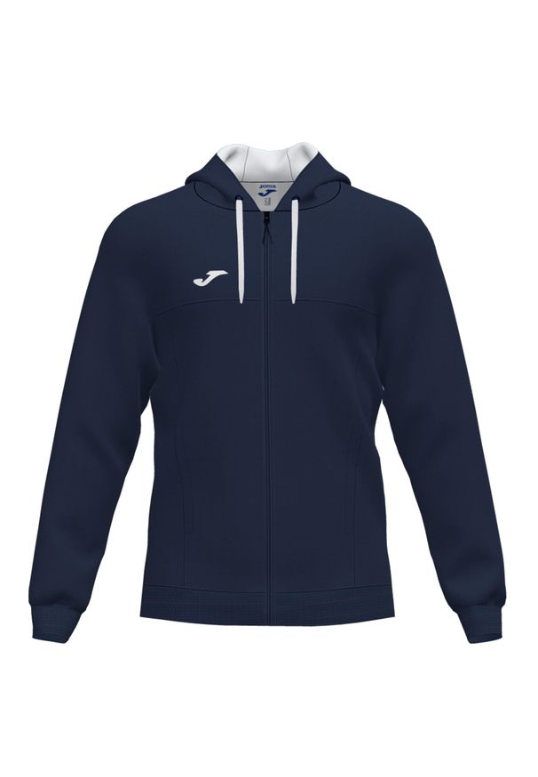 Bluza do tenisa męska Joma ZIP-UP HOODIE navy white. Kolor: niebieski. Sport: tenis