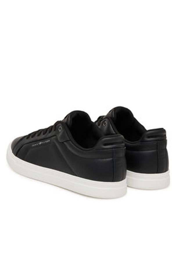 TOMMY HILFIGER - Tommy Hilfiger Sneakersy Icon Court Light Premium FM0FM05837 Czarny. Kolor: czarny. Materiał: skóra