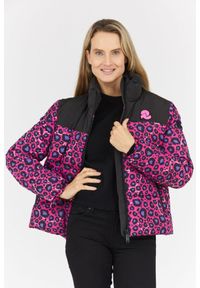 Invicta - INVICTA Różowa kurtka damska w cętki, Rozmiar XS. Kolor: różowy #5