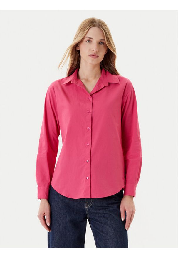 United Colors of Benetton - United Colors Of Benetton Koszula 5HAXDQ0AX Różowy Regular Fit. Kolor: różowy. Materiał: bawełna