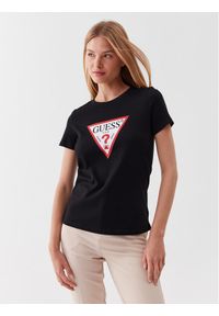 Guess T-Shirt W1YI1B I3Z14 Czarny Slim Fit. Kolor: czarny. Materiał: bawełna #1