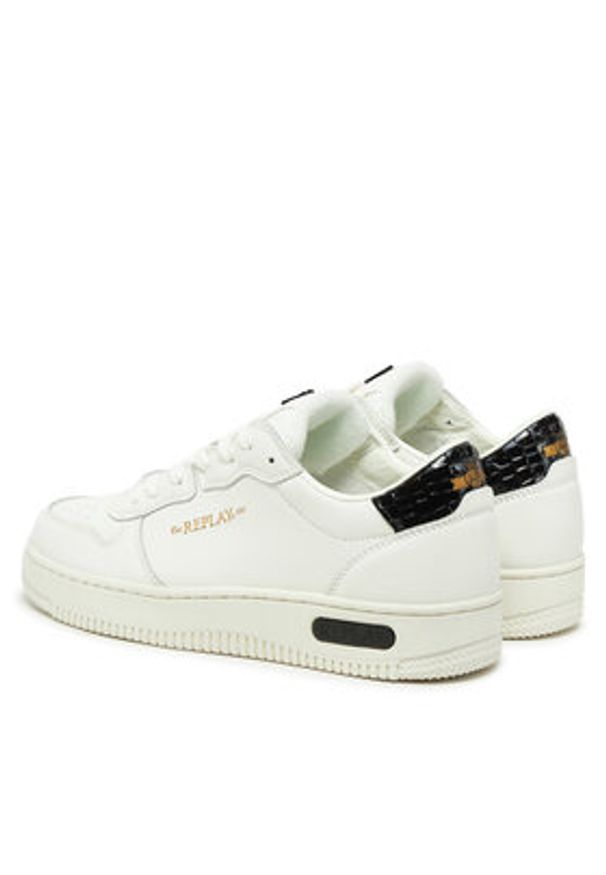 Replay - REPLAY Sneakersy GWZ2U .000.C0048L Biały. Kolor: biały. Materiał: skóra