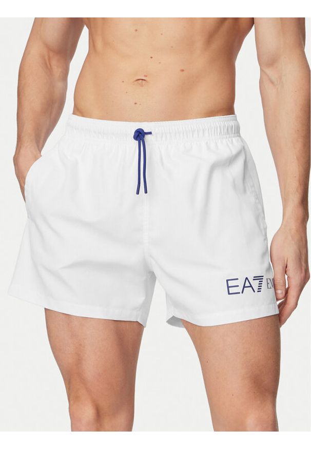 EA7 Emporio Armani Szorty kąpielowe 7M002000 AF13049 M0304 Biały Regular Fit. Kolor: biały. Materiał: syntetyk