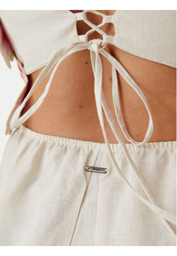 Maaji Sukienka letnia Sunrise PT2530CLD001 Beżowy Regular Fit. Kolor: beżowy. Materiał: len. Sezon: lato