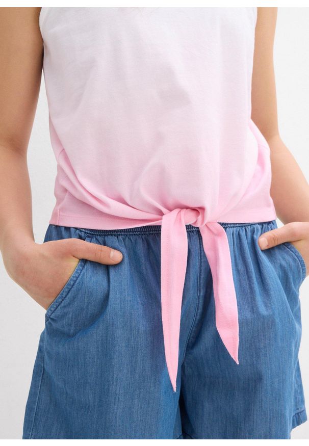 bonprix - Top (2 szt.) z czystej bawełny organicznej. Kolor: różowy. Materiał: bawełna. Sezon: lato