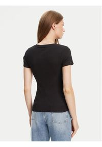Guess Jeans T-Shirt W5YP37 KA0H1 Czarny Slim Fit. Kolor: czarny. Materiał: bawełna #5