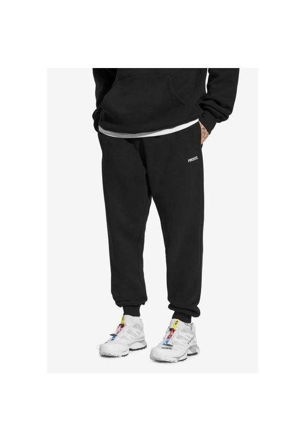 Spodnie dresowe męskie Prosto Darn. Kolor: czarny. Materiał: dresówka
