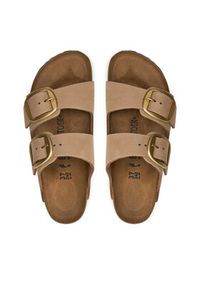 Birkenstock Klapki Arizona Big Buckle Lenb 1024064 Beżowy. Kolor: beżowy. Materiał: skóra, nubuk #3