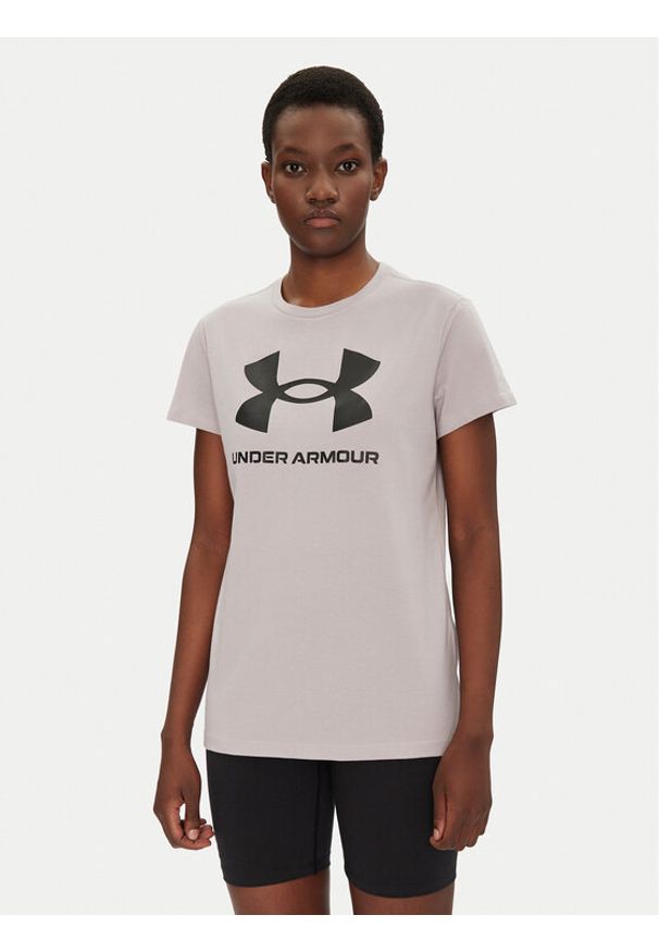 Under Armour T-Shirt Rival Logo SS 1356305 Szary Regular Fit. Kolor: szary. Materiał: bawełna