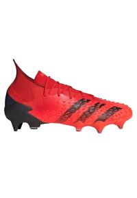 Adidas - Buty piłkarskie adidas Predator Freak.1 Sg M FY6269 czerwony,czarny pomarańcze i czerwienie. Kolor: czerwony, czarny, wielokolorowy. Materiał: syntetyk, guma, materiał, tkanina. Szerokość cholewki: normalna. Sezon: jesień. Sport: piłka nożna #6