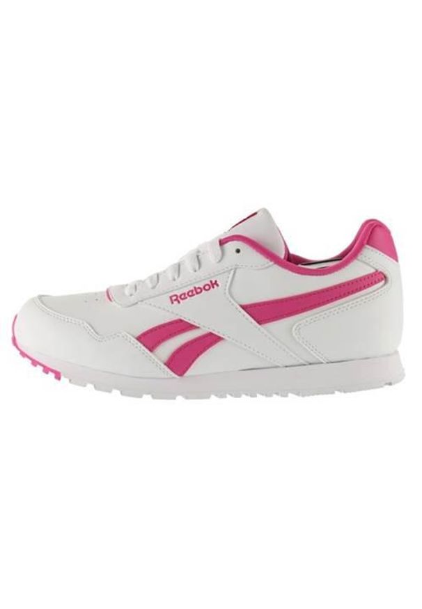 Buty do chodzenia dla dzieci Reebok Royal Glide. Zapięcie: sznurówki. Kolor: biały. Materiał: guma, materiał, syntetyk. Szerokość cholewki: normalna. Model: Reebok Royal. Sport: turystyka piesza