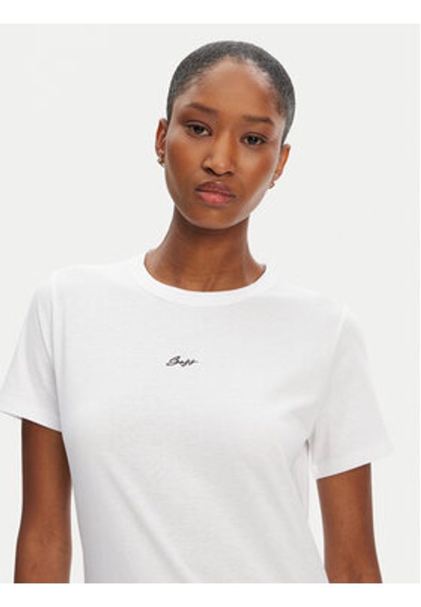 BOSS T-Shirt C_Elogo_5 50547547 Biały Slim Fit. Kolor: biały. Materiał: bawełna