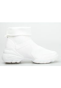 Inna - Sneakersy ze skarpetką białe. Okazja: na imprezę, na spacer. Kolor: biały. Sezon: wiosna. Sport: turystyka piesza #1