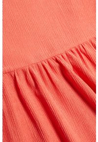 mango - Mango - Sukienka SALMA. Kolor: czerwony. Materiał: włókno, dzianina. Długość rękawa: na ramiączkach. Typ sukienki: rozkloszowane #3