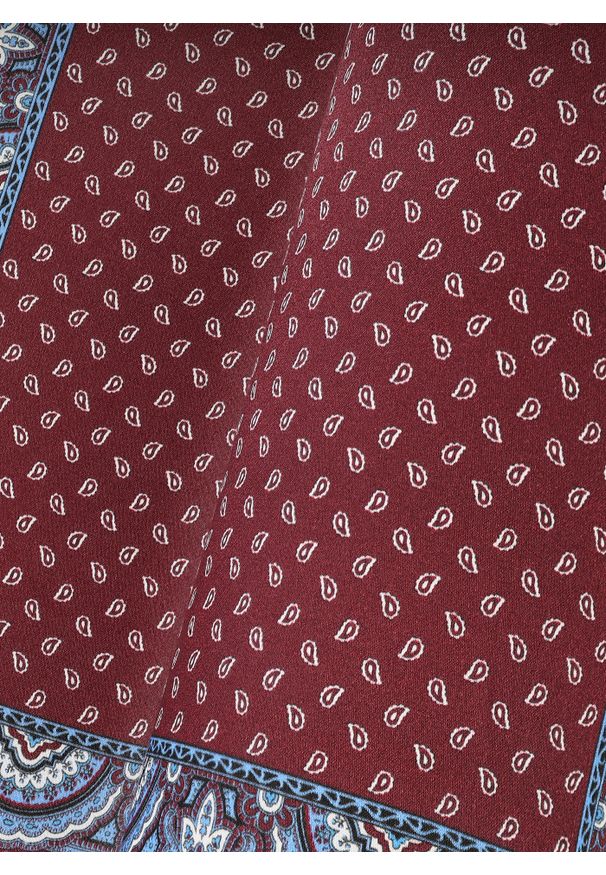 Pako Lorente - PAKO LORENTE – Bordowa poszetka w paisley. Kolor: czerwony. Materiał: jedwab. Wzór: paisley